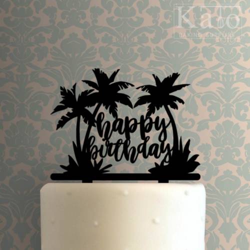 Happy Birthday Palm Trees 225-708 Cake Topper