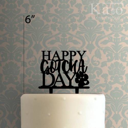 Happy Gotcha Day Paw 225-511 Cake Topper