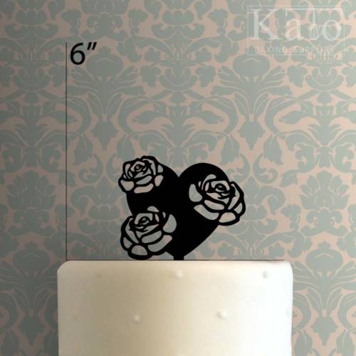 Heart and Roses 225-194 Cake Topper