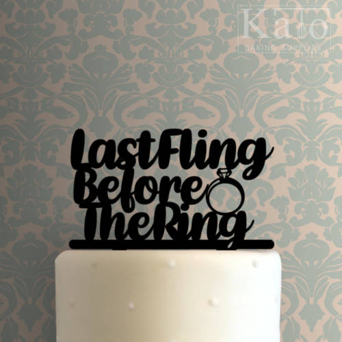 Last Fling Before The Ring 225-877 Cake Topper