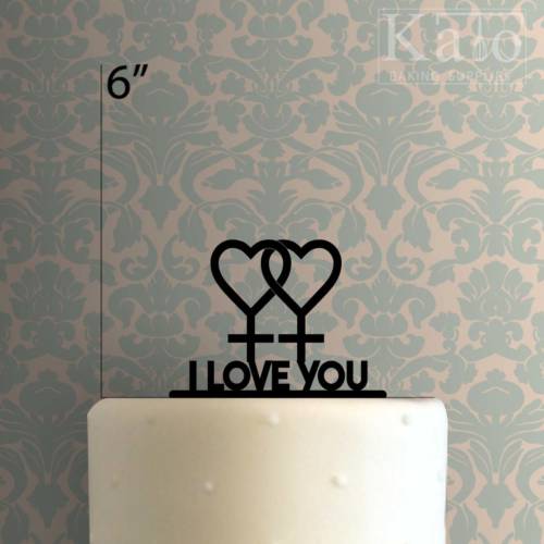 Lesbian I love You 225-149 Cake Topper