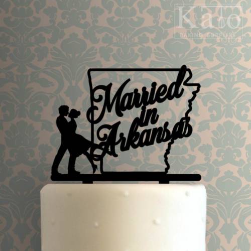 Married in Arkansas 225-646 Cake Topper