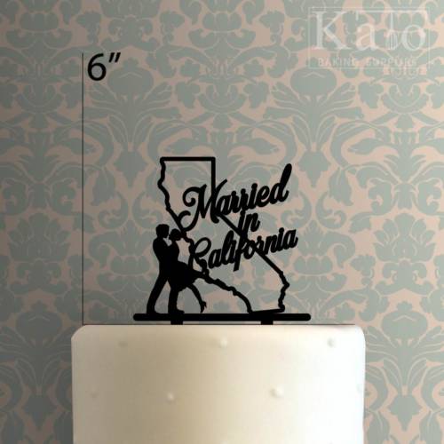 Married in California 225-643 Cake Topper