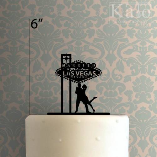 Married in Fabulous Las Vegas 225-414 Cake Topper