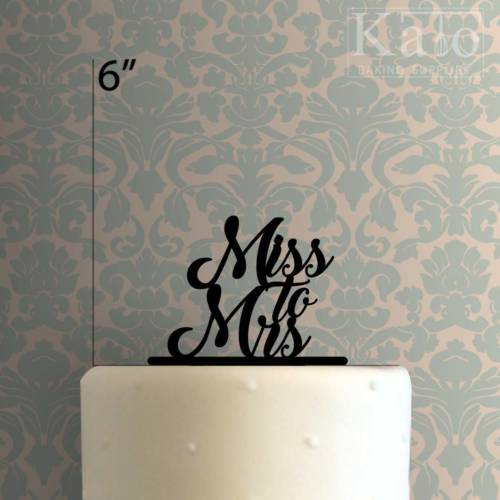 Miss To Mrs 225-396 Cake Topper
