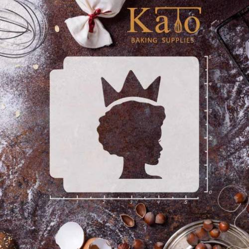 Afro Girl Crown 783-C047 Stencil