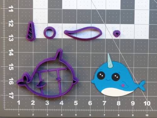 Cute Narwhal 266-684 Cookie Cutter Set 4 inch