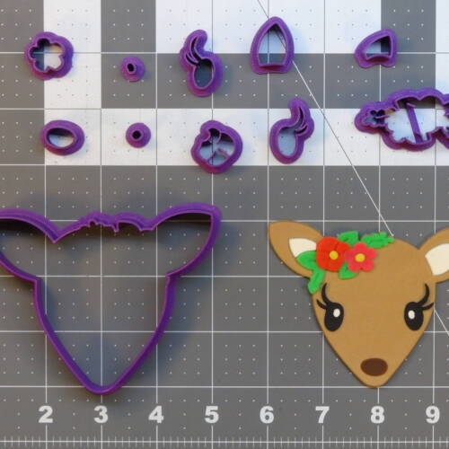 Deer Flowers 266-B055 Cookie Cutter Set 4 inch