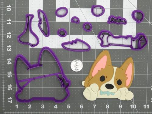 Dog - Corgi Body with Bone 266-D325 Cookie Cutter Set 4 inch