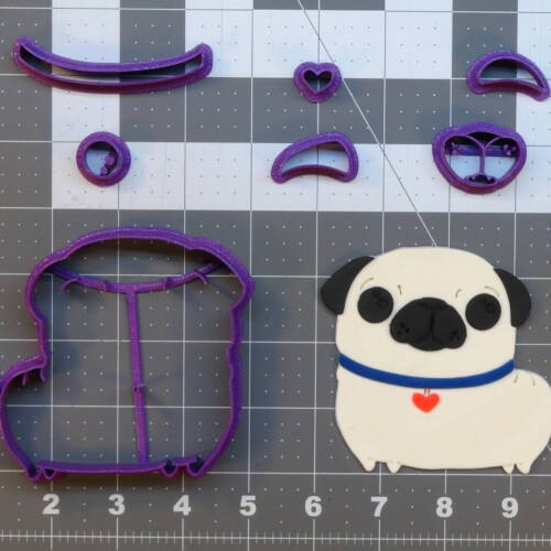 Dog - Cute Pug Body 266-B878 Cookie Cutter Set 4 inch