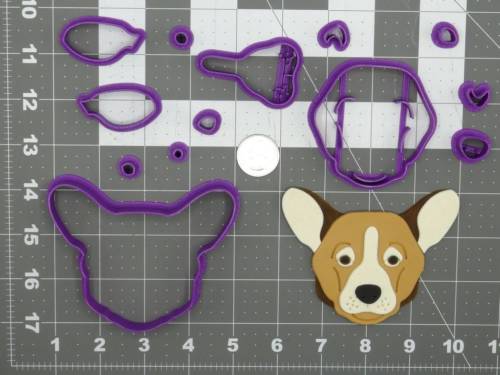 Dog - Pembroke Welsh Corgi Head 266-D213 Cookie Cutter Set 4 inch