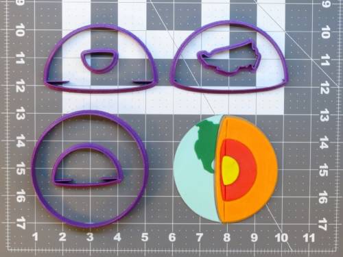 Earth Cutaway 266-A187 Cookie Cutter Set 4 inch