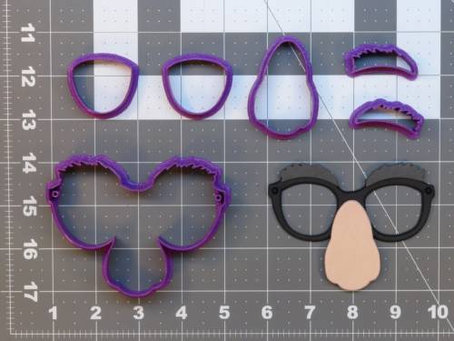 Eyeglass Disguise 266-A321 4 inch Cookie Cutter Set