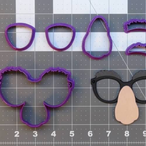 Eyeglass Disguise 266-A321 4 inch Cookie Cutter Set