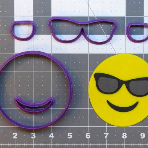 Face with Sunglasses 266-A044 Cookie Cutter Set 4 inch