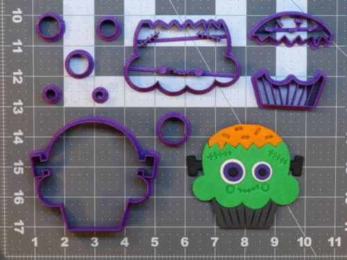 Frankenstein Cupcake 266-C017 Cookie Cutter Set 4 inch