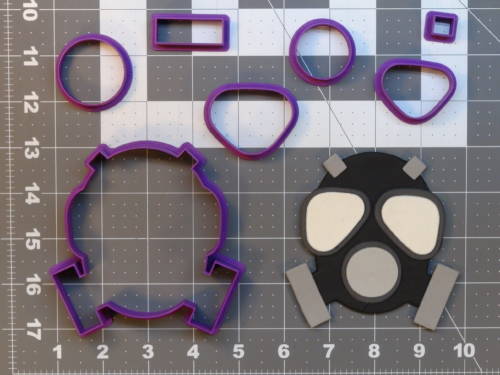 Gas Mask 266-A799 Cookie Cutter Set 4 inch