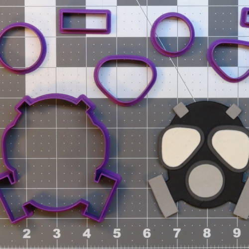 Gas Mask 266-A799 Cookie Cutter Set 4 inch