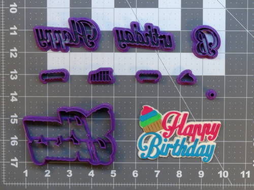 Happy Birthday 266-B403 Cookie Cutter Set 4 inch