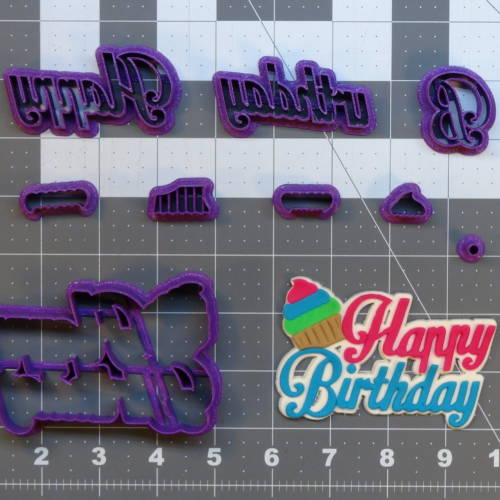 Happy Birthday 266-B403 Cookie Cutter Set 4 inch
