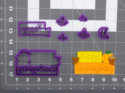 Happy Thanksgiving 266-E169 Cookie Cutter Set 4 inch