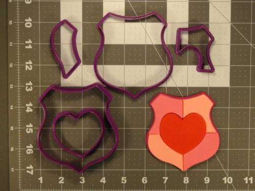 Heart Badge 266-355 Cookie Cutter Set 4 inch