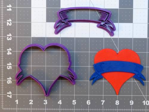 Heart Banner 266-A231 Cookie Cutter Set 4 inch