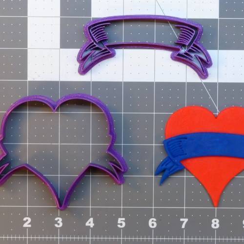 Heart Banner 266-A231 Cookie Cutter Set 4 inch