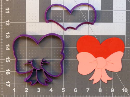 Heart Bow 266-A722 Cookie Cutter Set 4 inch