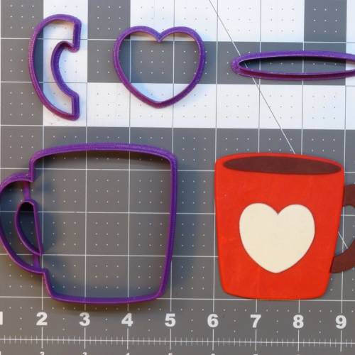 Heart Mug 266-A244 Cookie Cutter Set 4 inch