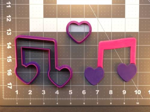 Heart Music Note 266-428 Cookie Cutter Set 4 inch