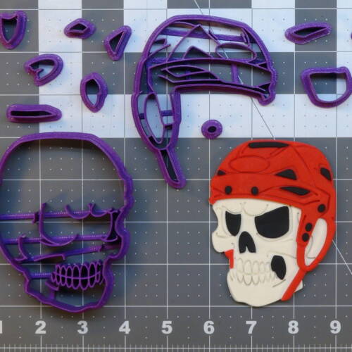 Hockey Skull 266-B477 Cookie Cutter Set 4 inch