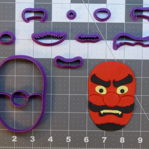 Japanese Mask 266-B799 Cookie Cutter Set 4 inch