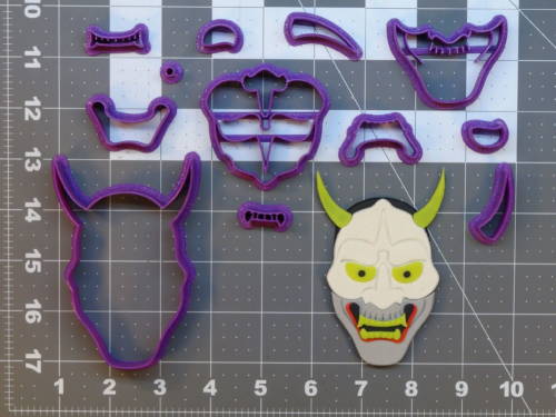 Japanese Oni Mask 266-B800 Cookie Cutter Set 4 inch