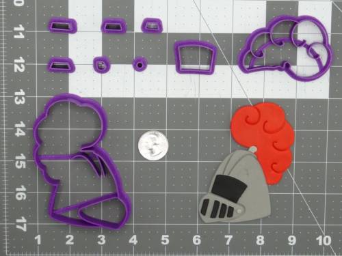 Knight Helmet 266-D101 Cookie Cutter Set 4 inch