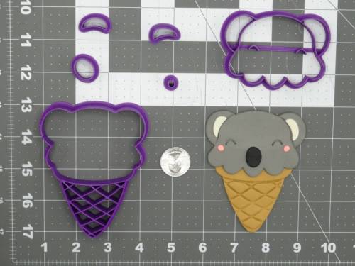 Koala Ice Cream 266-D360 Cookie Cutter Set 4 inch