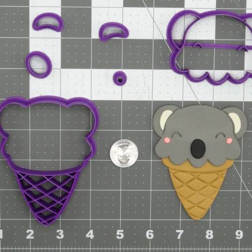 Koala Ice Cream 266-D360 Cookie Cutter Set 4 inch