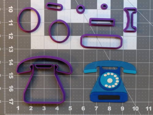 Rotary Phone 266-A854 Cookie Cutter Set 4 inch