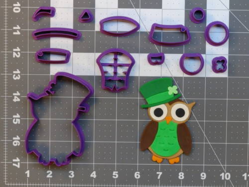 St. Patrick's Day Owl 266-A818 Cookie Cutter Set 4 inch