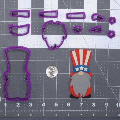 4th of July - Gnome with Hat 266-H068 Cookie Cutter Set