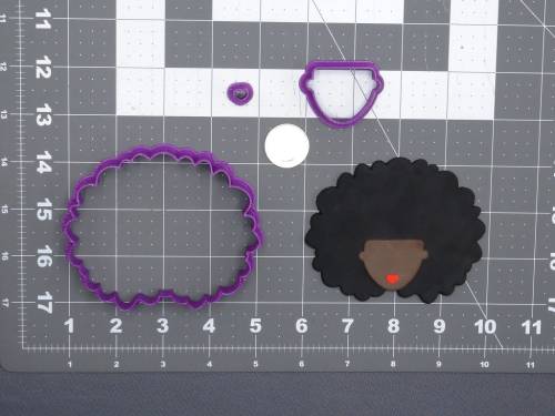 Afro Girl Head 266-E323 Cookie Cutter Set