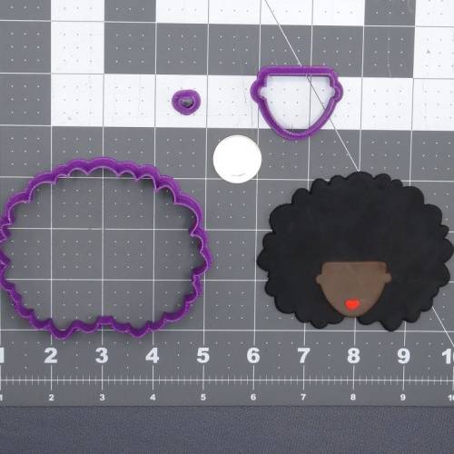 Afro Girl Head 266-E323 Cookie Cutter Set