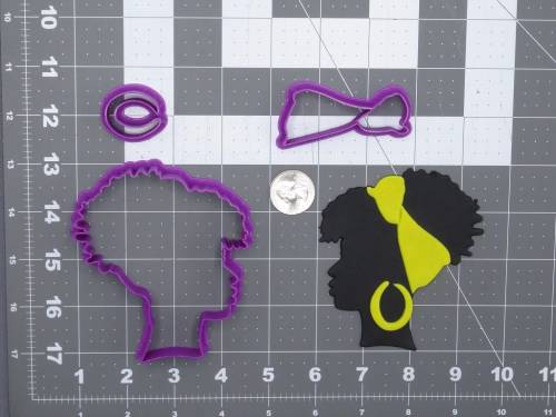 Afro Girl Head 266-G522 Cookie Cutter Set