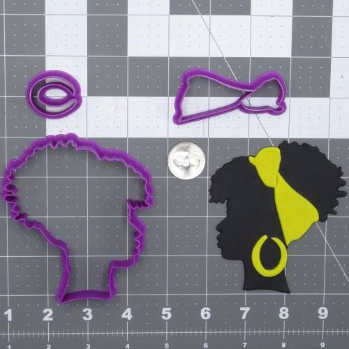 Afro Girl Head 266-G522 Cookie Cutter Set