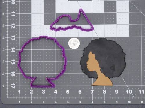 Afro Girl Head 266-H977 Cookie Cutter Set