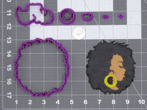 Afro Girl Head 266-I096 Cookie Cutter Set