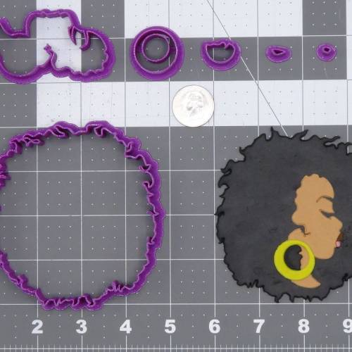 Afro Girl Head 266-I096 Cookie Cutter Set