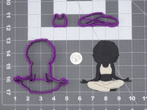 Afro Girl Yoga 266-I651 Cookie Cutter Set