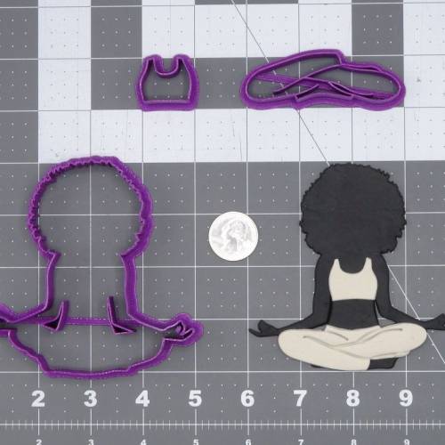 Afro Girl Yoga 266-I651 Cookie Cutter Set