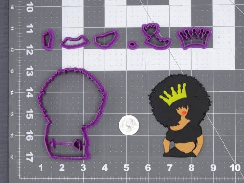 Afro Girl with Crown 266-G836 Cookie Cutter Set